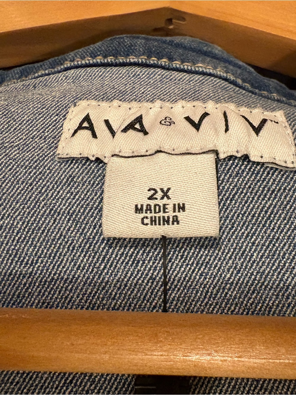 Ava & Viv Blue Denim Shirt Mini Romper SZ 2X NWT - Picture 10 of 12